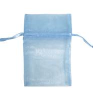 BABY BLUE ORGANZA DRAWSTRING BAGS 27247-BX